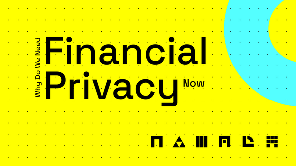 Why Do We Need Financial Privacy Now?