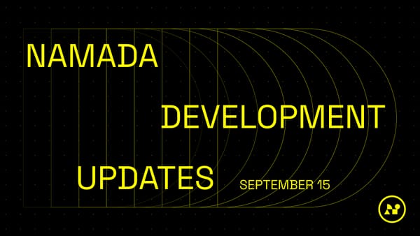 Namada Weekly Dev Update, September 15