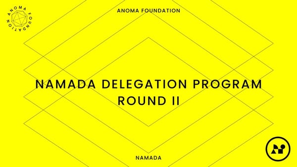 Namada Delegation Program Round 2